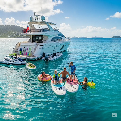 Luxury family motor yacht charter in Caribbean