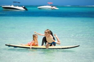 Top 5 Greek Islands for Families on a Catamaran enjoying quality time between mother and child