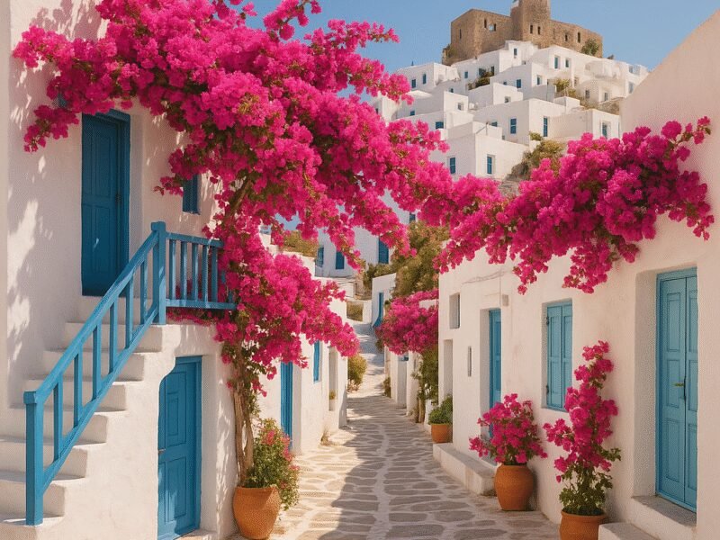 Top 10 Hidden Islands in Greece to Explore by Catamaran – Astypalea: The Butterfly Island - A charming village showcasing traditional Greek architecture.