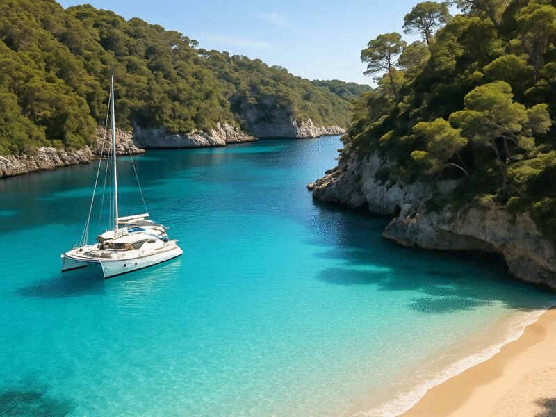 Top 10 Things to Do on a Catamaran Holiday in Greece - A serene hidden bay ideal for swimming.