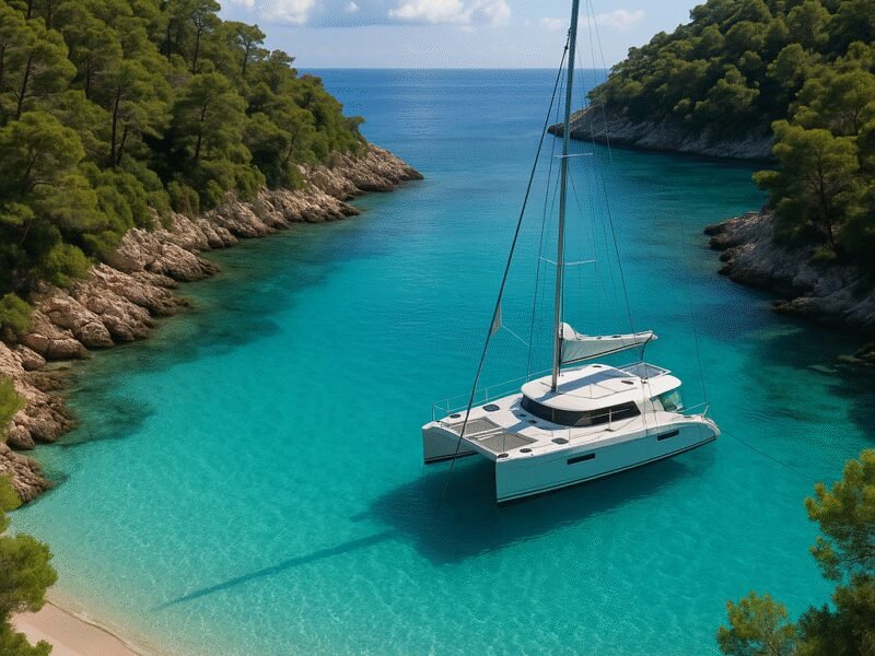 Top 10 Things to Do on a Catamaran Holiday in Greece - Discover serene hidden bays ideal for swimming.