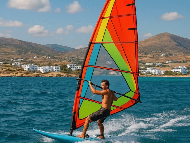 Top 5 Greek Islands for Adventure Activities on a Catamaran – Paros: The Windsurfing Paradise - Experience thrilling windsurfing adventures in the beautiful waters of Paros.