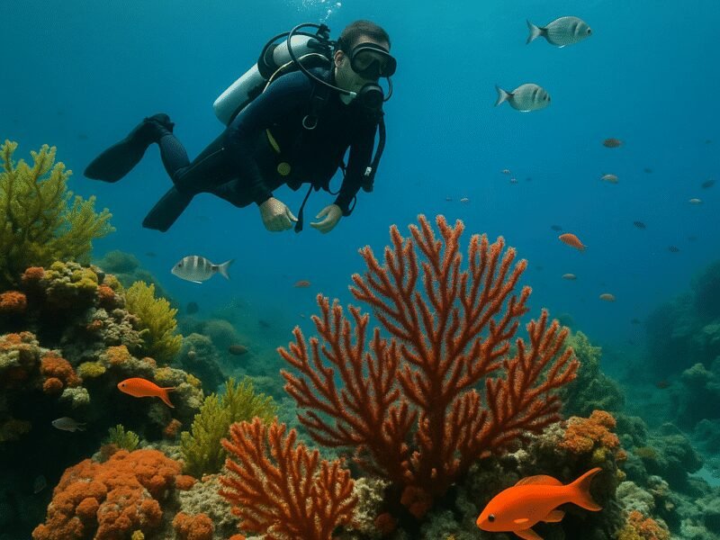 Top 5 Greek Islands for Adventure Activities on a Catamaran – Zakynthos: A Diver's Dream - Discover the underwater beauty while diving in the crystal-clear waters of Zakynthos.