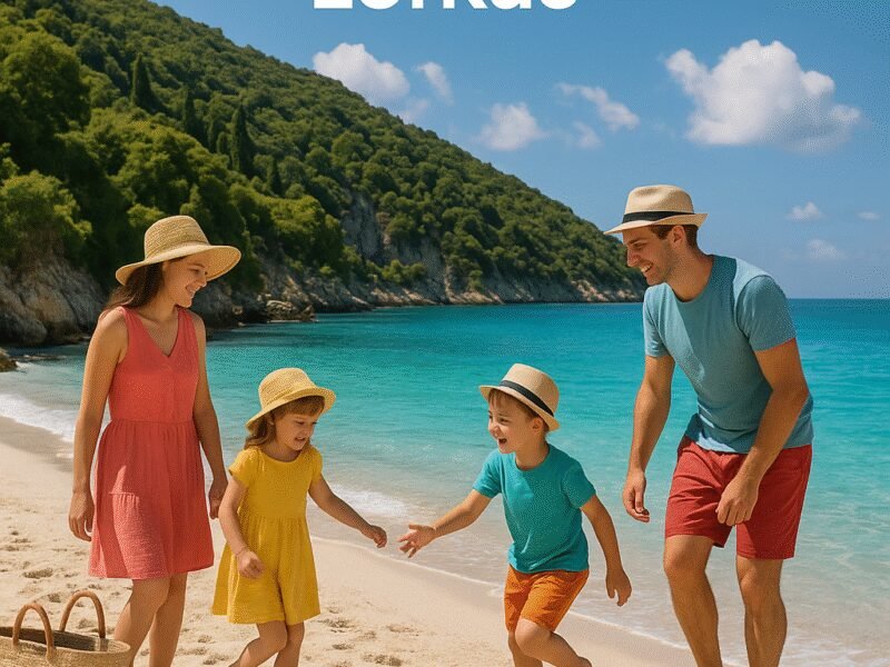 Top 5 Greek Islands for Families on a Catamaran – Lefkas: A Family-Friendly Gem with beautiful beaches and family activities.