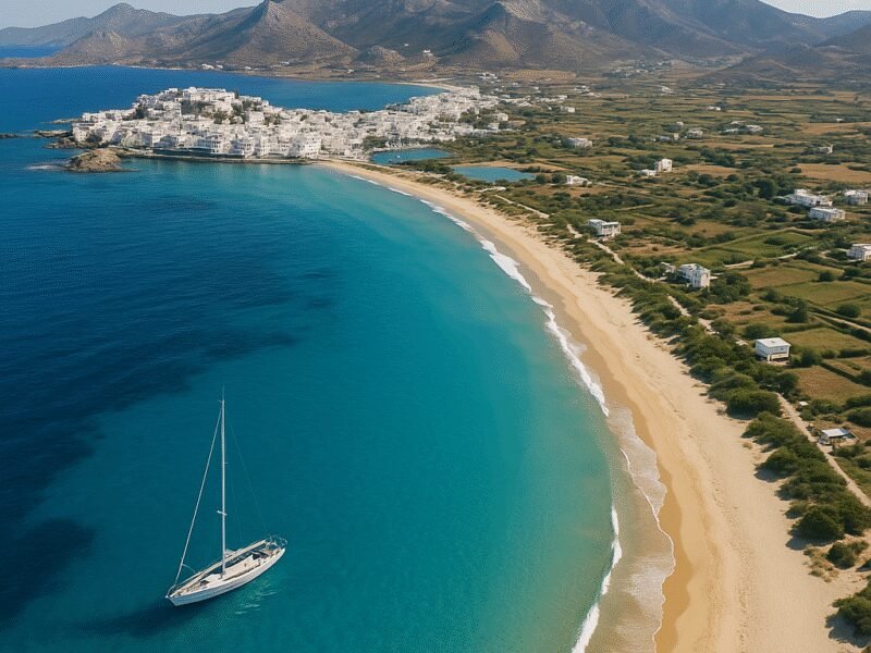 Top 5 Greek Islands for Off-Season Catamaran Sailing – Naxos: The Largest Cycladic Island, known for its beautiful beaches and mountainous landscapes.