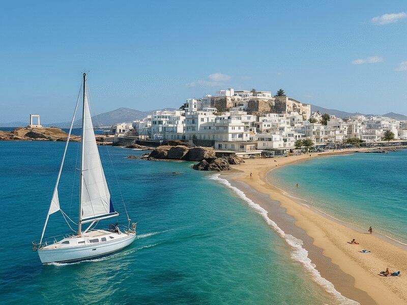 Top 5 Greek Islands for Off-Season Catamaran Sailing – Naxos: The Largest Cycladic Island, known for its stunning beaches and rich culture.