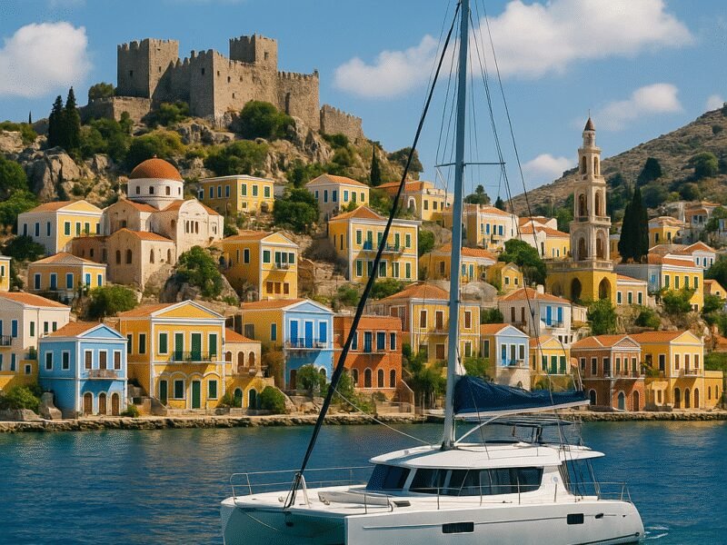 Top 5 Greek Sailing Routes for Catamaran Holidays 2025 - The Dodecanese islands provide a rich cultural experience for sailors.