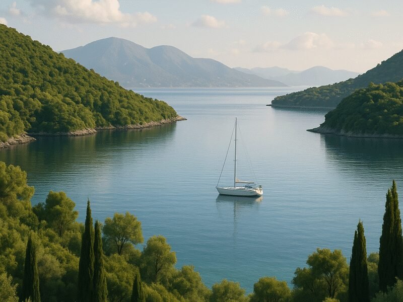Top 5 Greek Sailing Routes for Catamaran Holidays 2025 - The Ionian Islands offer a peaceful escape for sailors.