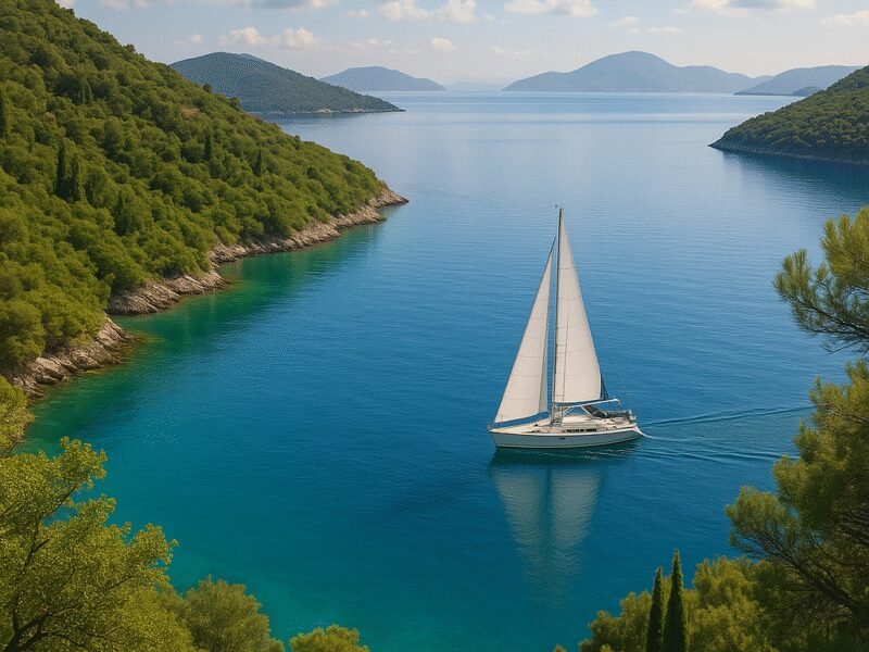Top 5 Greek Sailing Routes for Catamaran Holidays 2025 - The Ionian Islands offer tranquility and natural beauty.