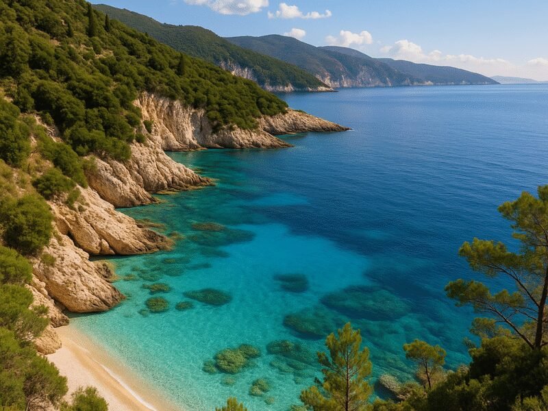 Best Greek Islands for Snorkeling from a Yacht – Kefalonia: The Hidden Gem known for its stunning snorkeling spots.
