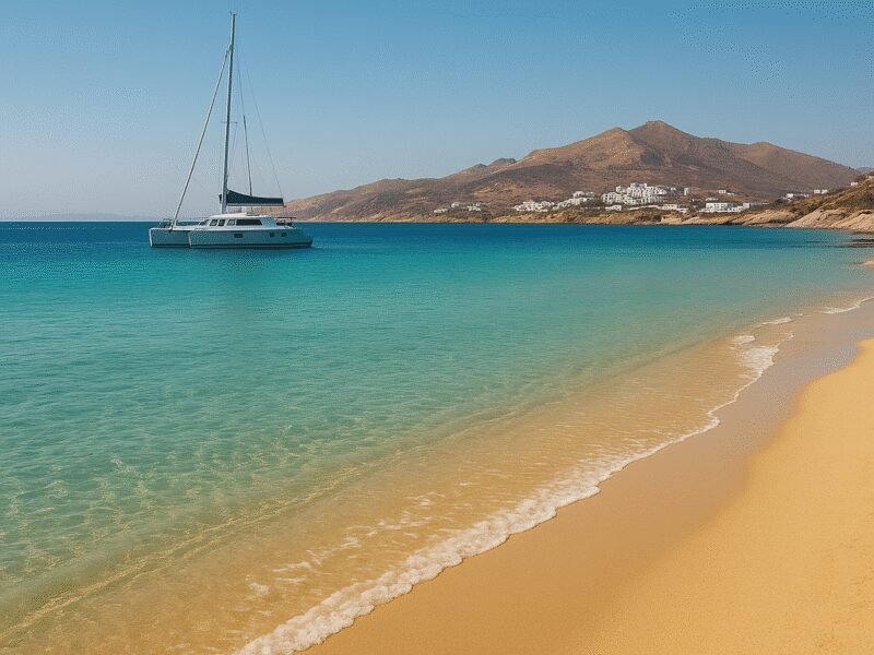 Top 10 Islands to Visit on a Catamaran Holiday in Greece 2025 - Naxos is known for its beautiful beaches.