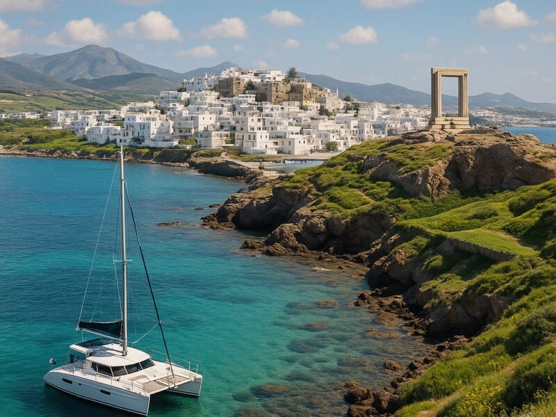 Top 10 Islands to Visit on a Catamaran Holiday in Greece 2025 – Naxos: The Largest Island in the Cyclades, featuring rich history and stunning natural beauty.