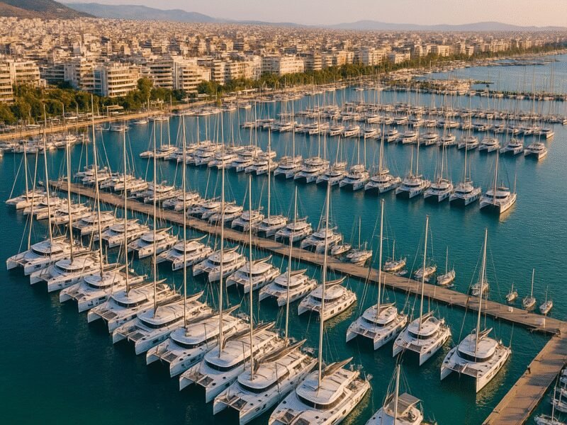 Top 5 Marinas in Greece for Catamaran Sailing - Alimos Marina is a popular choice for sailing enthusiasts.