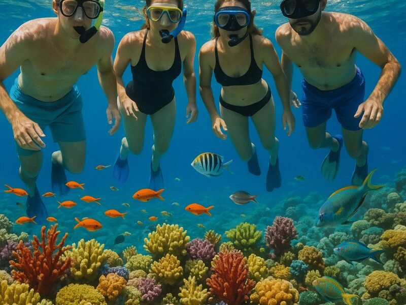 Top Water Activities on a Crewed Yacht Charter in Greece - Snorkelers discover vibrant marine life.