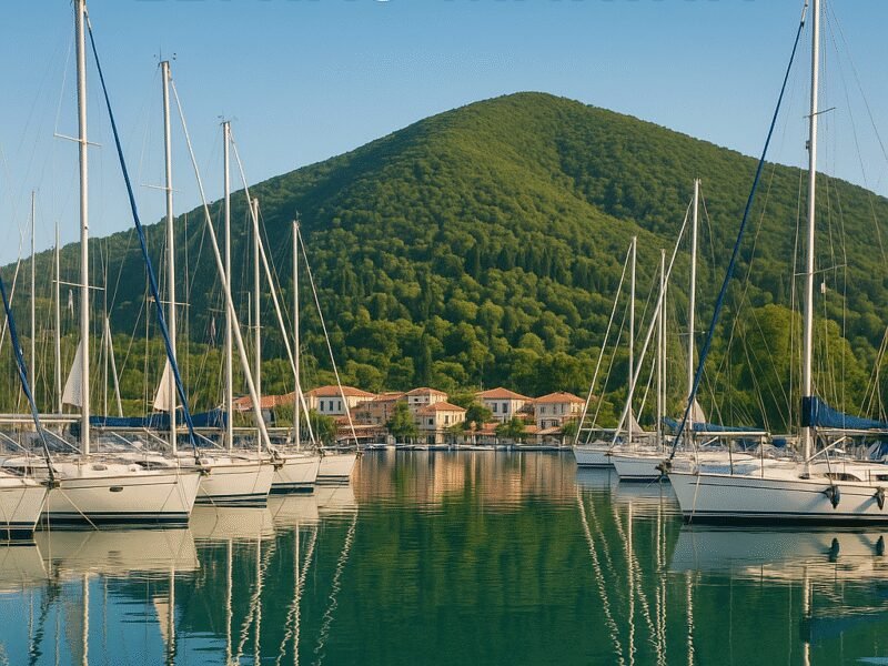 Best Marinas in Greece for 2025 Yacht Charters - Lefkas Marina offers a beautiful setting for sailing enthusiasts.