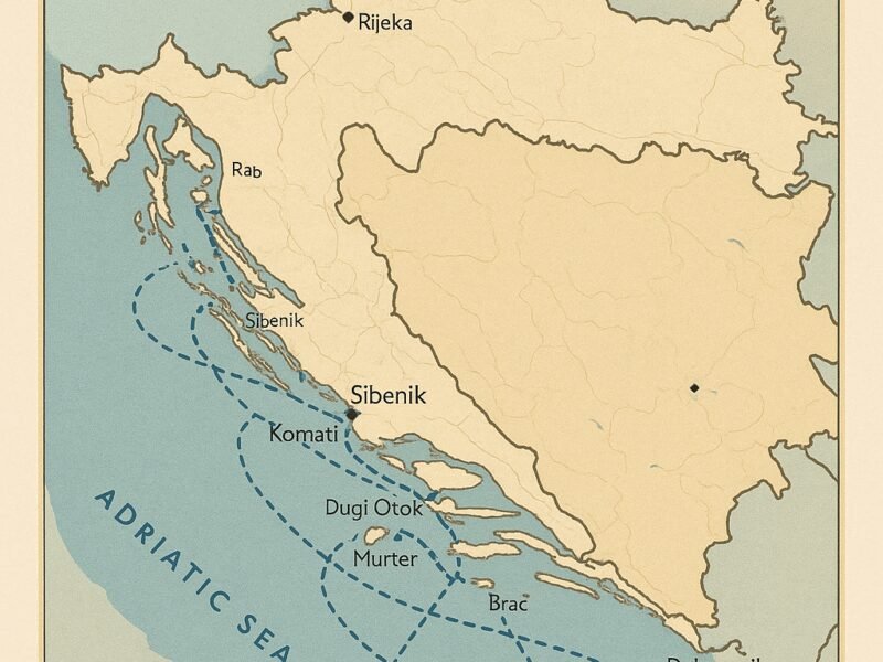 How to Book a Bareboat Charter in Croatia - A detailed map of the Croatian coastline for planning your journey.