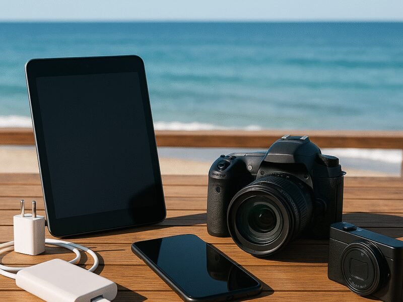 Packing List for a Crewed Catamaran Holiday in Greece: Essential electronics for staying connected and entertained.