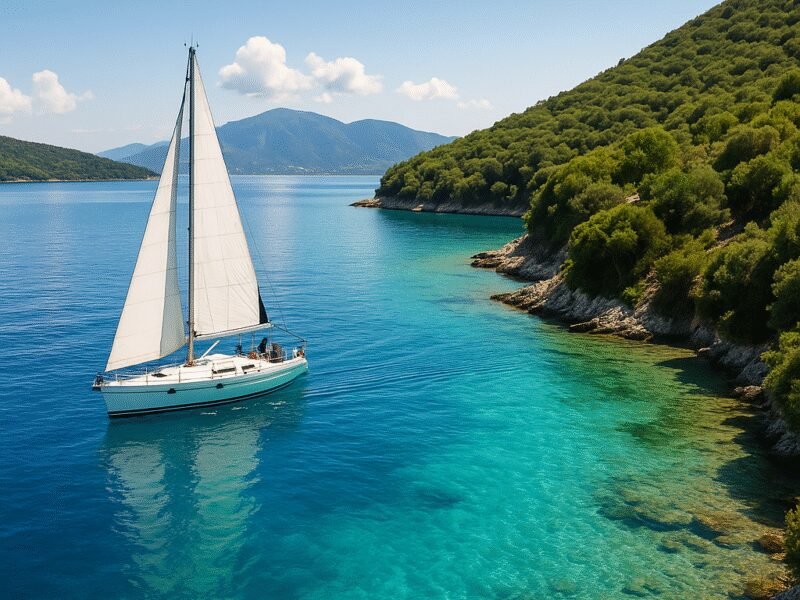Top 7-Day Sailing Routes in the Ionian Islands – Day 1: Lefkas to Meganisi - A beautiful sailing route with clear waters.