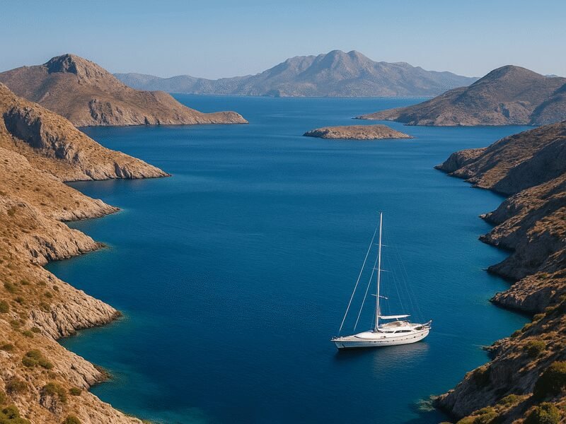Top 2-Week Yacht Charter Itineraries in Greece – Itinerary 2: The Majestic Dodecanese - Discover the diverse landscapes and rich history of the Dodecanese islands.