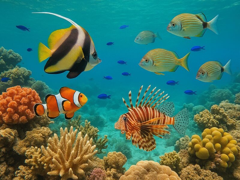 Top Water Activities on a Crewed Yacht Charter in Greece: Explore the vibrant underwater life while snorkeling.